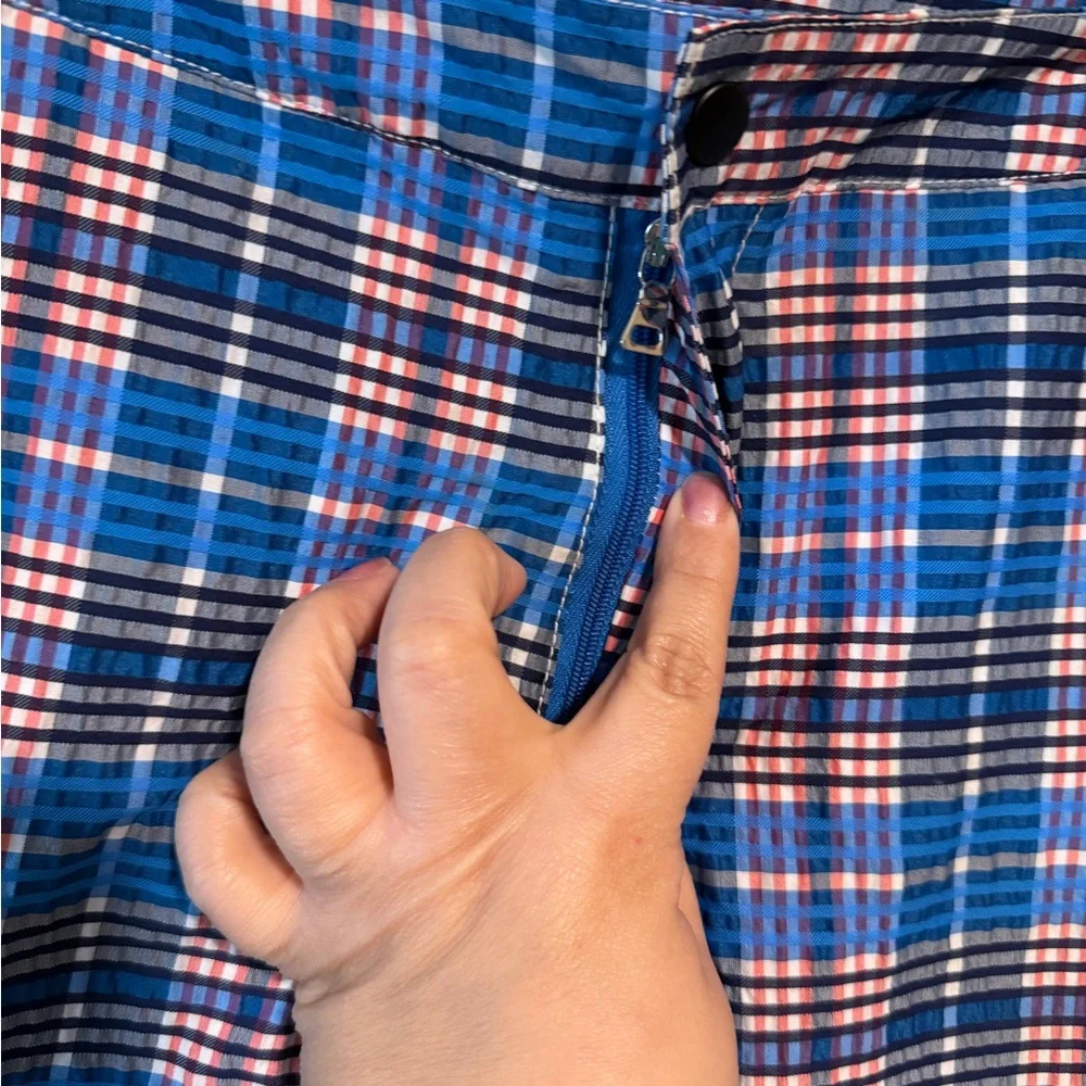 Bugatchi‎ Plaid Swim Shorts Size 34 Lined Mesh Pockets